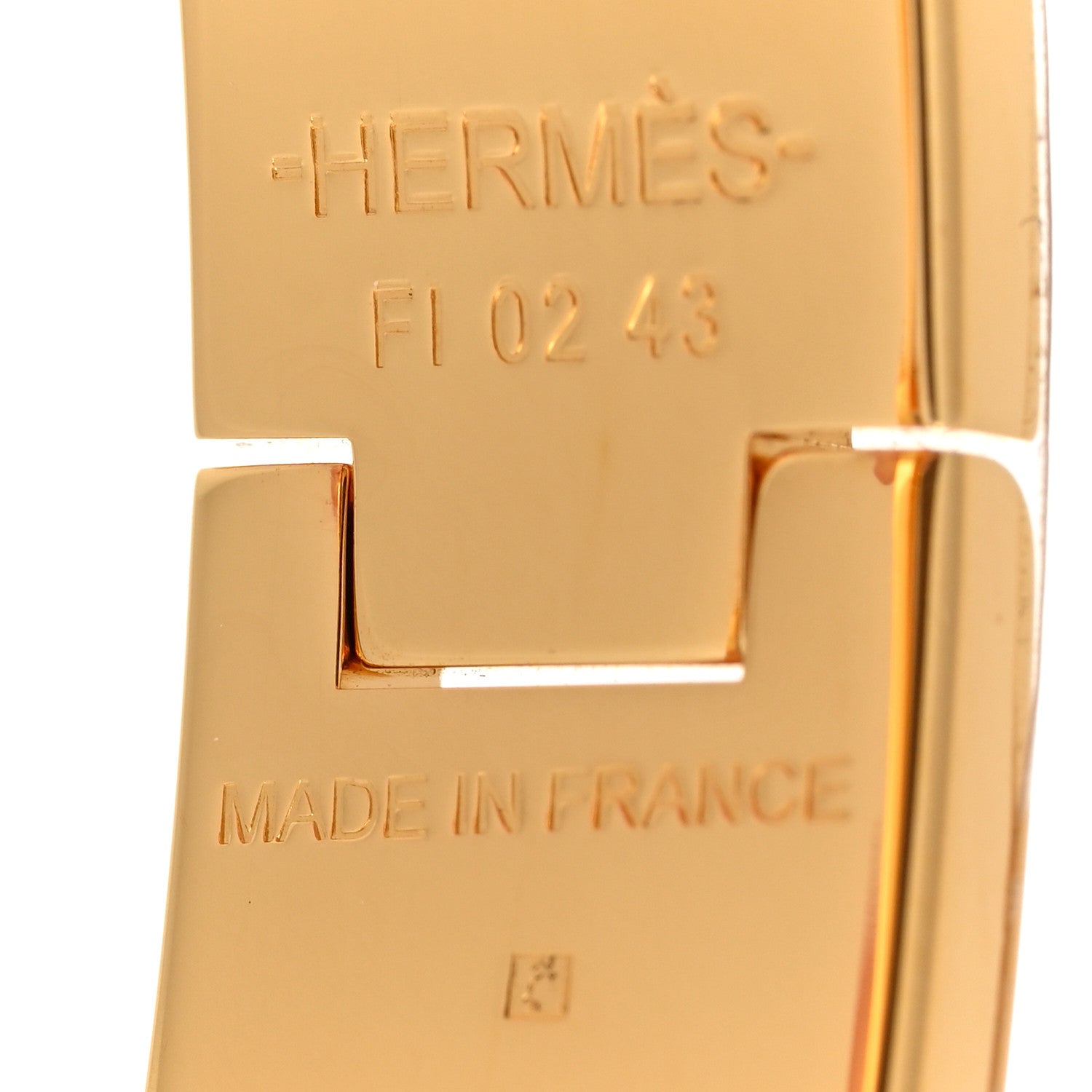 Hermes Enamel Narrow Clic Clac H Bracelet GM Orange Fruite 4 of 5