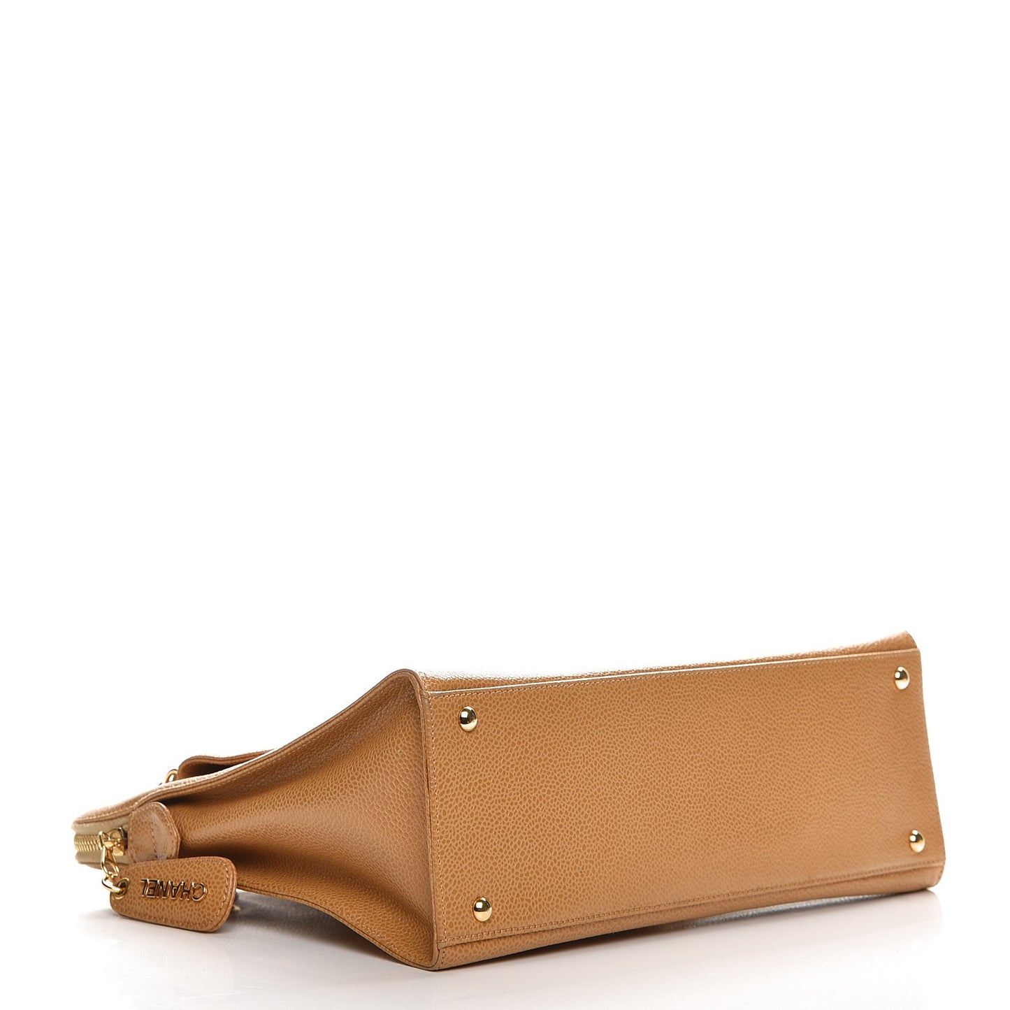 Caviar Flap Shoulder Bag Beige
