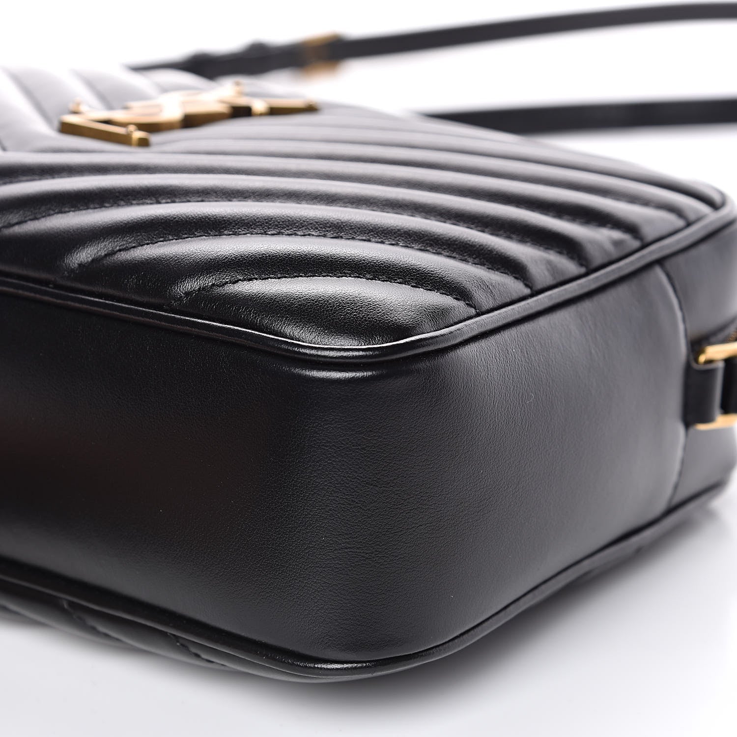 Saint Laurent Calfskin Matelasse Monogram Lou Camera Bag Black 9 of 9
