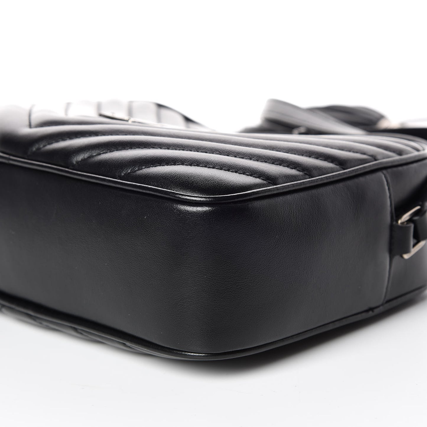 Calfskin Matelasse Monogram Lou Camera Bag Black