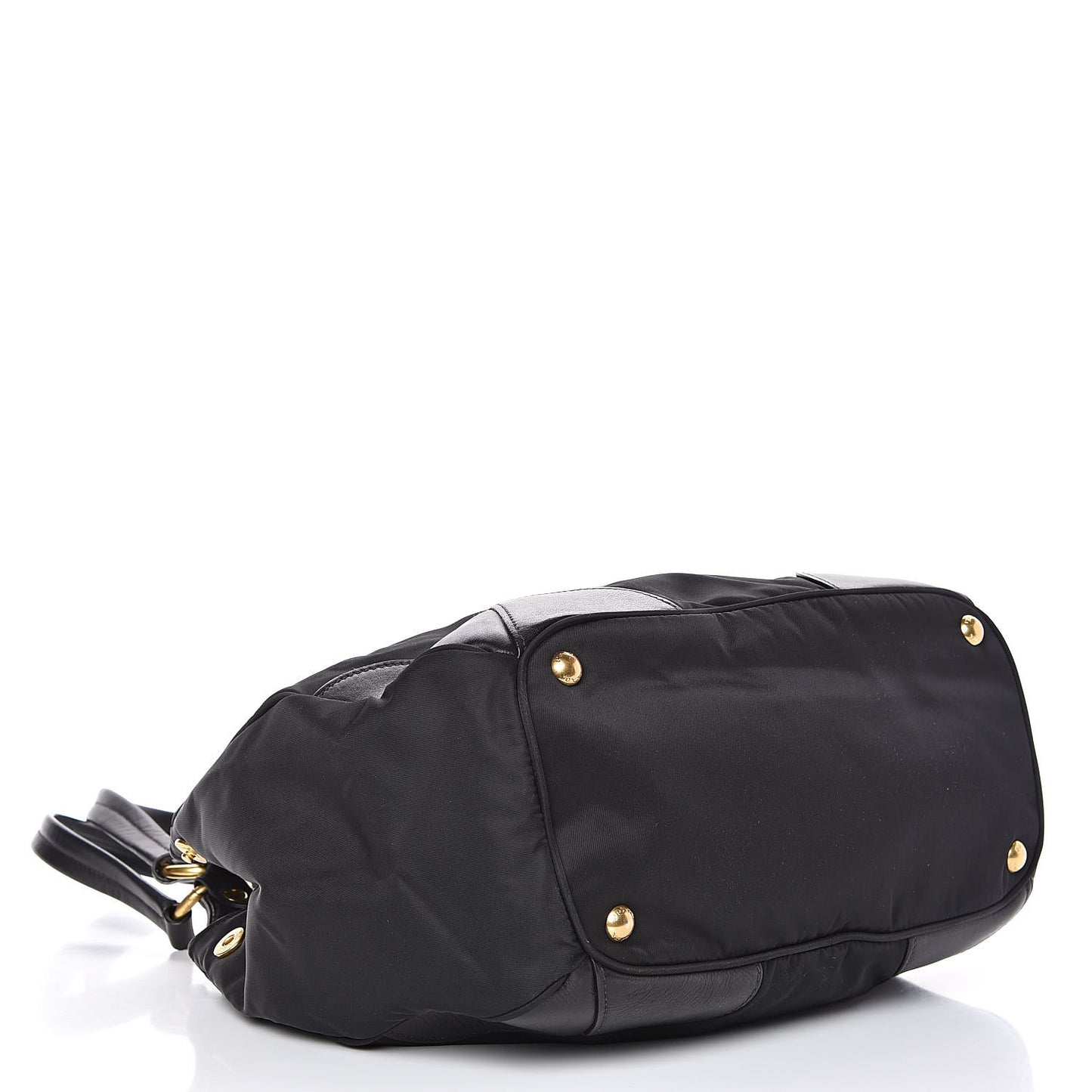 Tessuto Nylon Soft Calfskin Tote Black