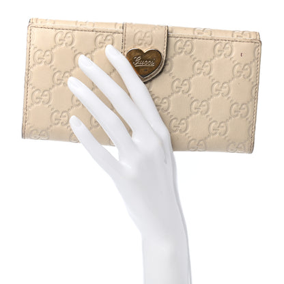 Gucci Guccissima Heart Continental Wallet Off White 2 of 11