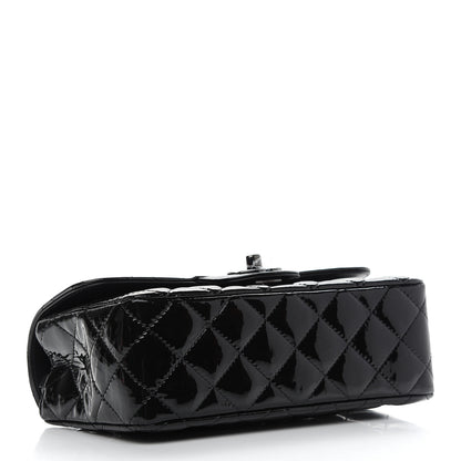 Chanel Patent Calfskin Quilted Mini Rectangular Flap So Black 3 of 8