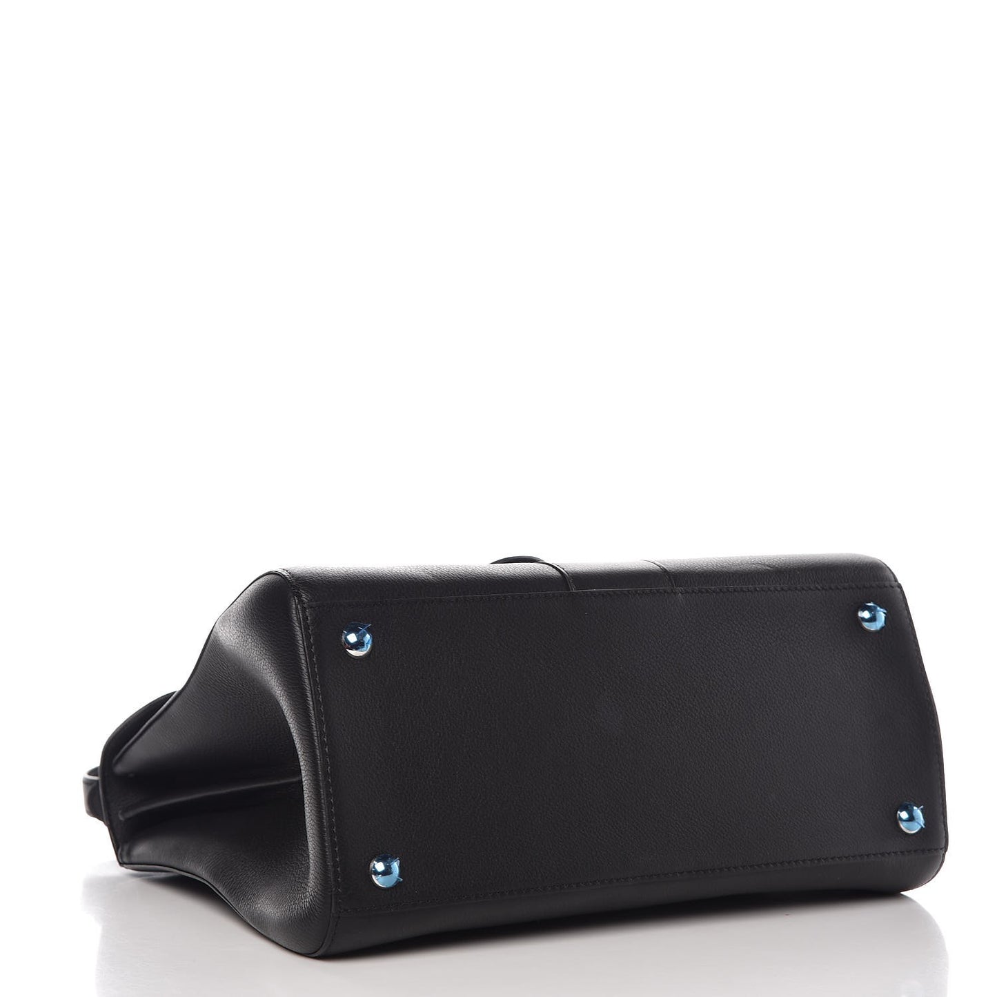 Grained Calfskin MM Brillant Satchel Black
