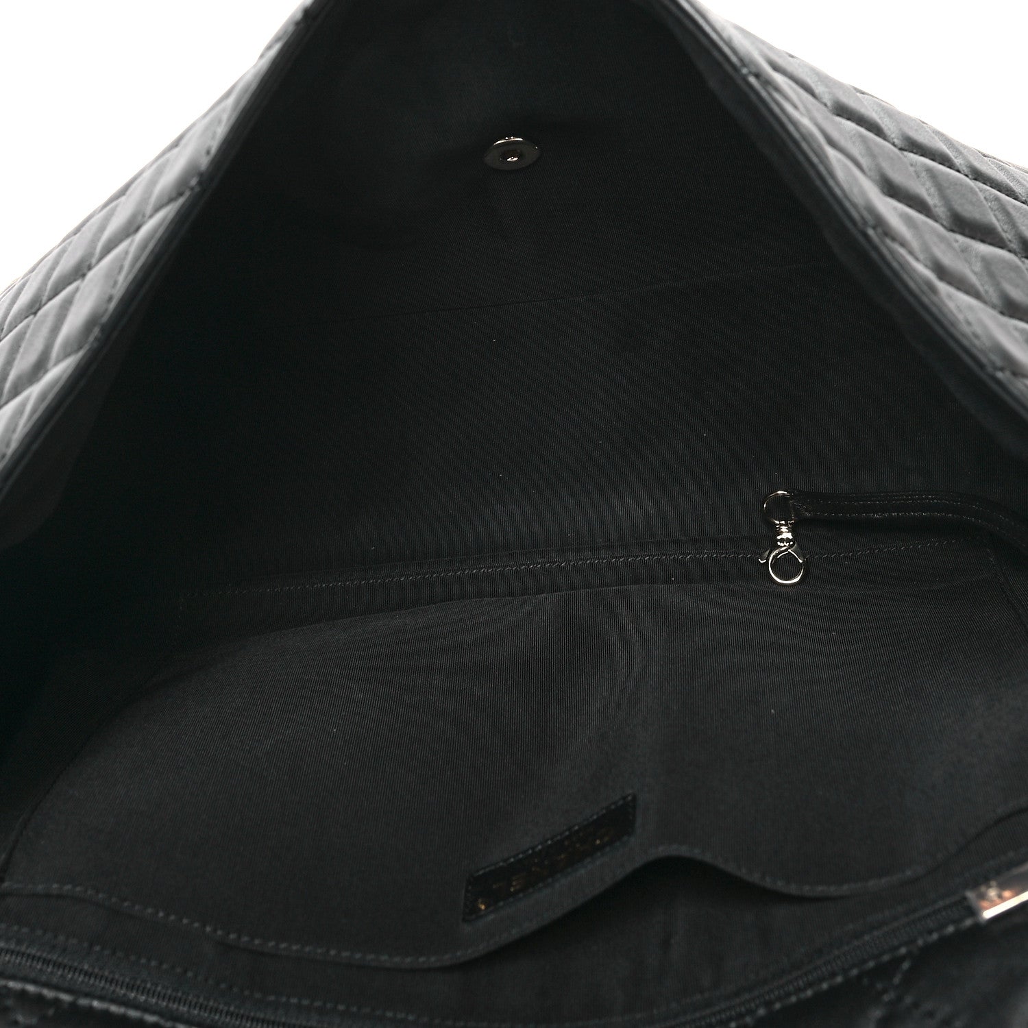 Chanel Metallized Calfskin Quilted Small XXL Travel Flap Bag Black 5 of 12