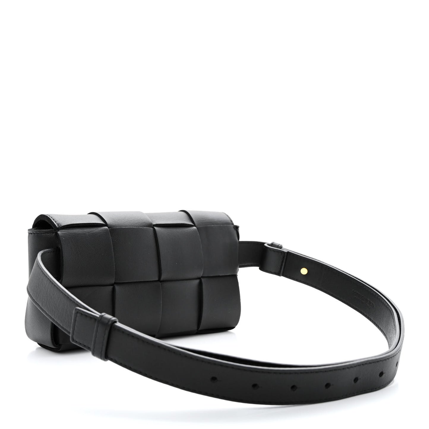 Nappa Maxi Intreccio The Belt Cassette Bag Black