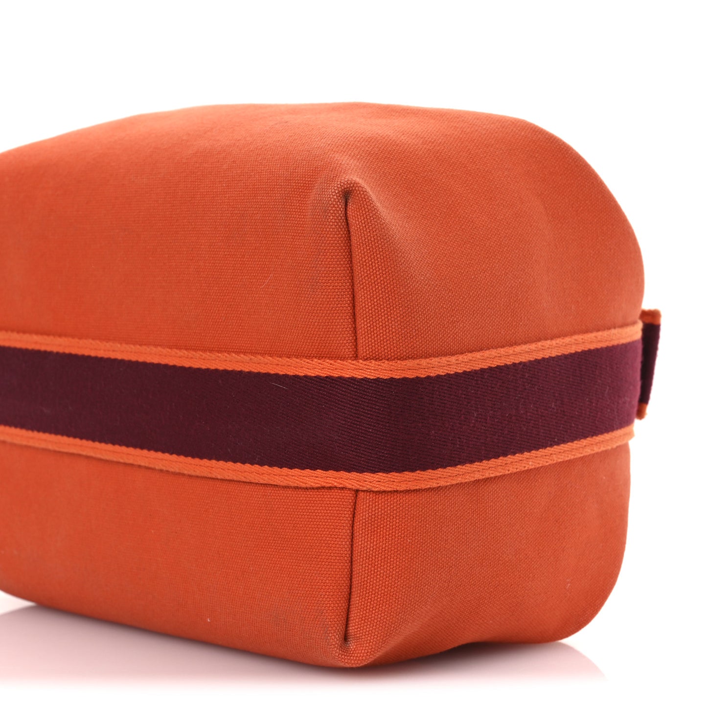 Canvas Large Bride-A-Brac Pouch Orange Feu Burgundy