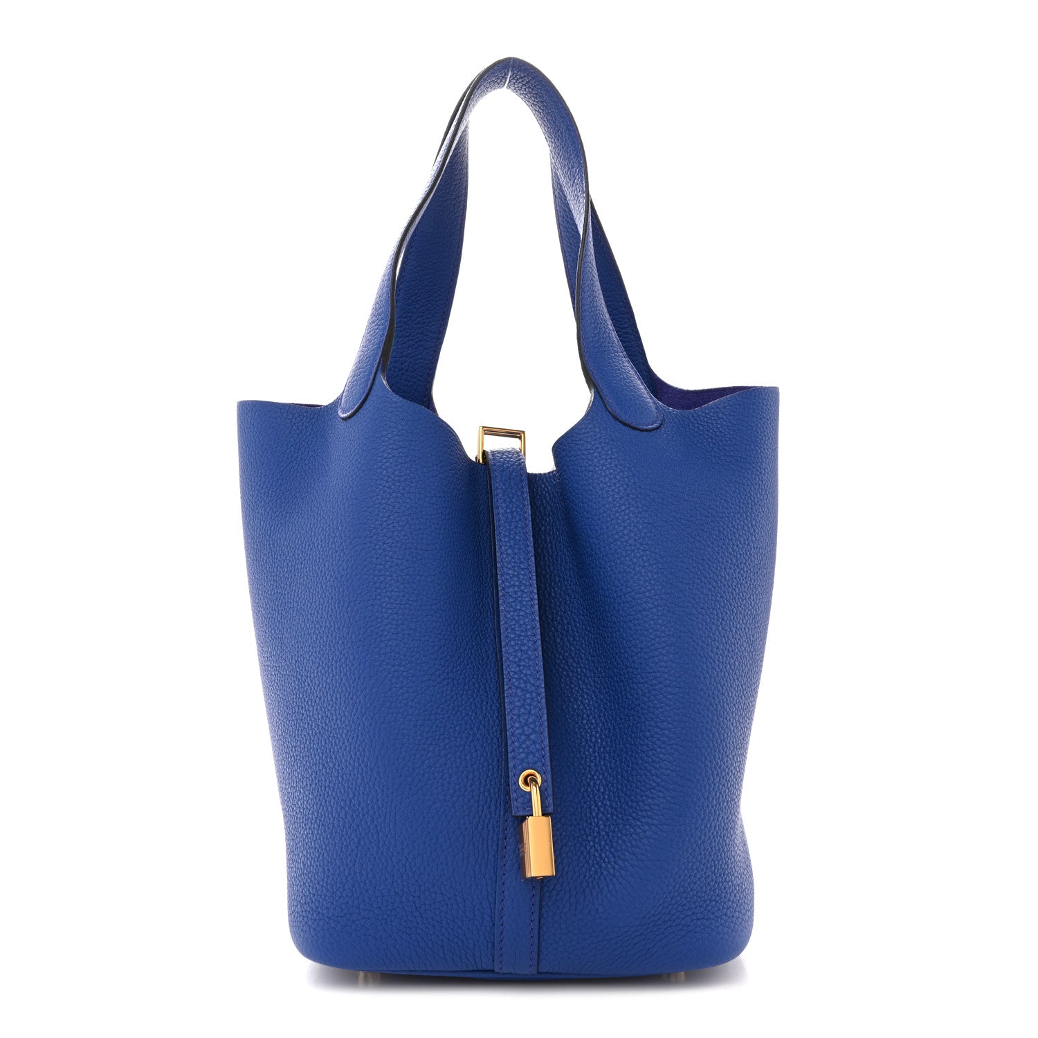 Hermes Taurillon Maurice Picotin Lock 22 MM Bleu Royal 1 of 10