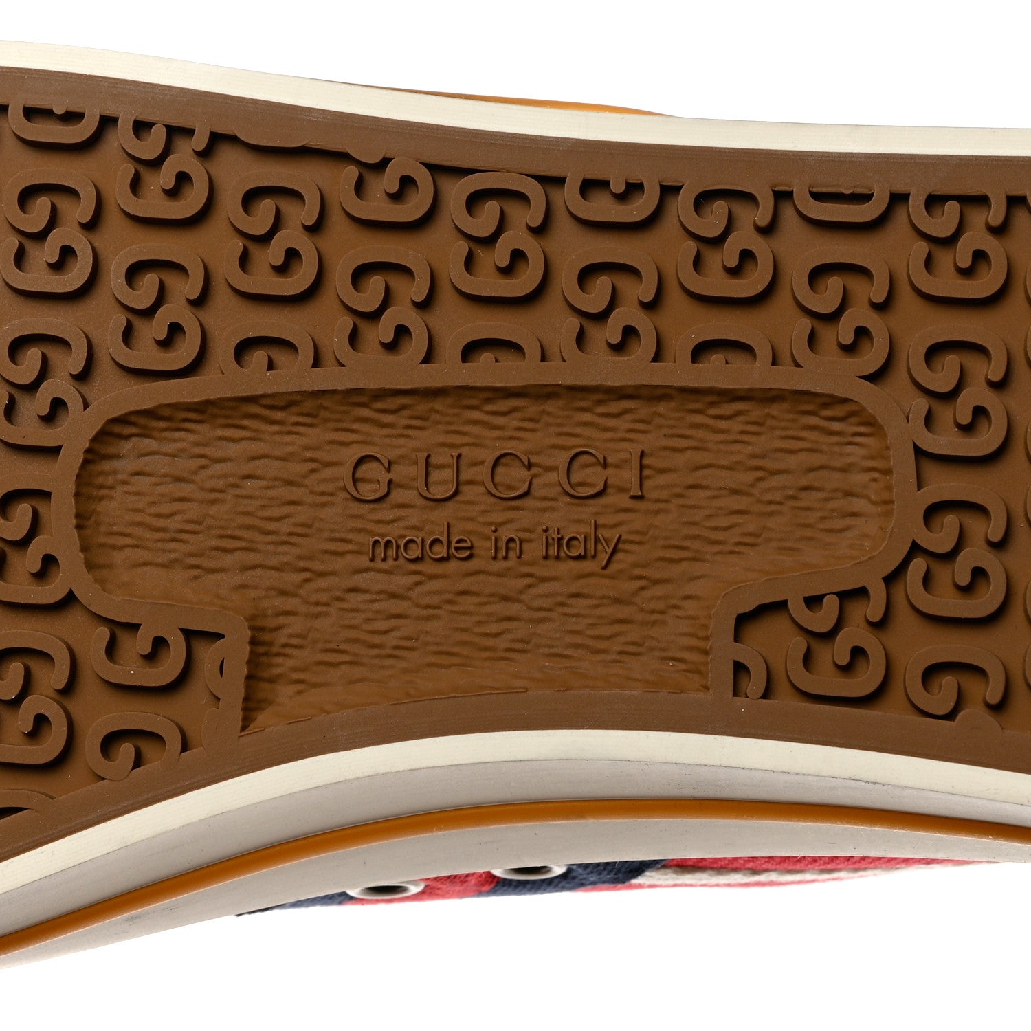 Gucci Old Tennis Tweed Web Mens 1977 Tennis Sneakers 8 Hibiscus Red Mystic White 7 of 8