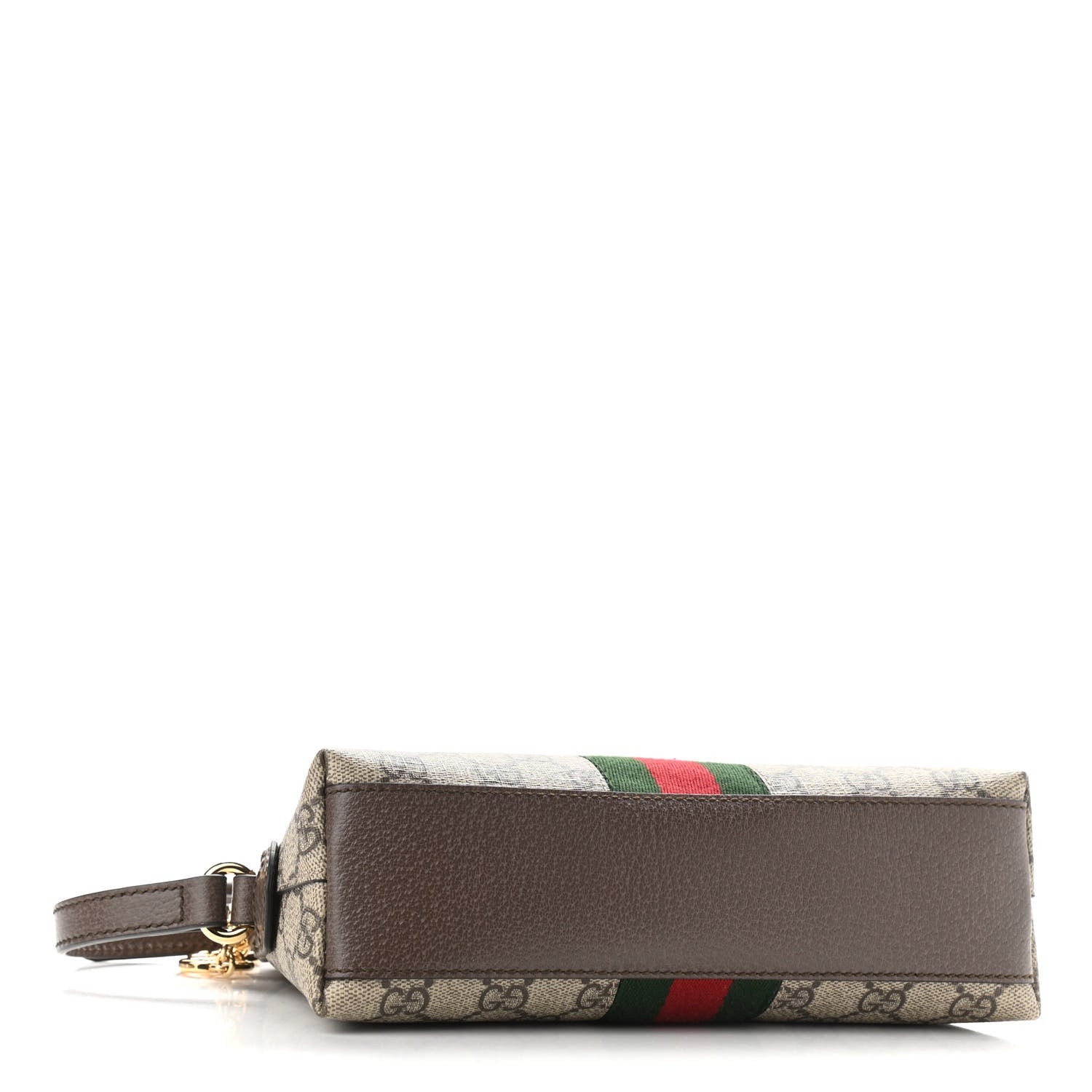 Gucci GG Supreme Monogram Textured Dollar Calfskin Web Small Ophidia Dome Shoulder Bag Beige Ebony New Acero 4 of 12