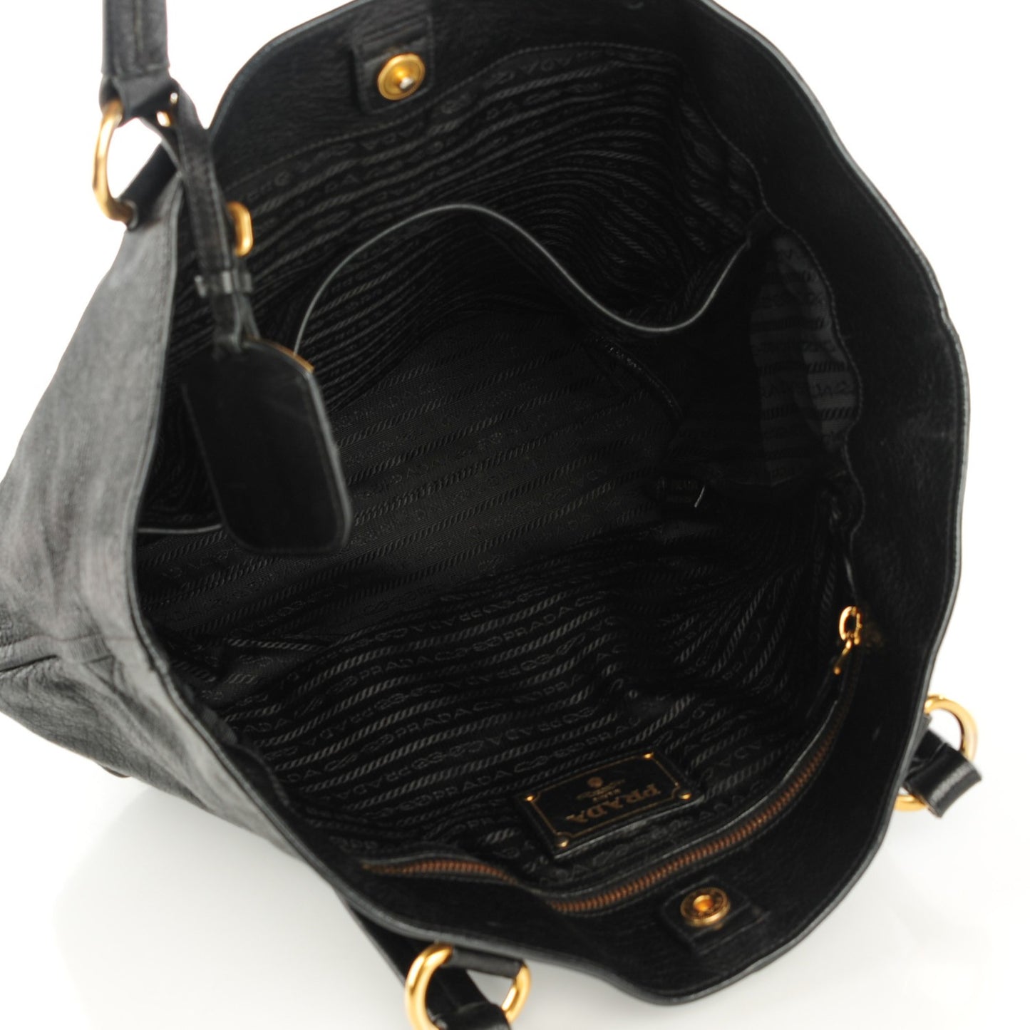 Washed Buffalo Tote Nero Black