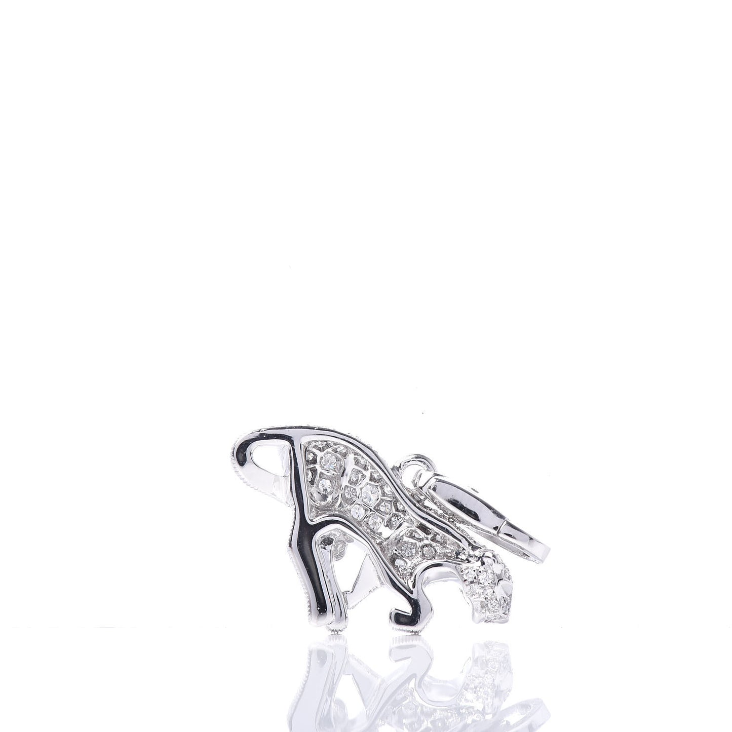 18K White Gold Diamond Panthère Pendant