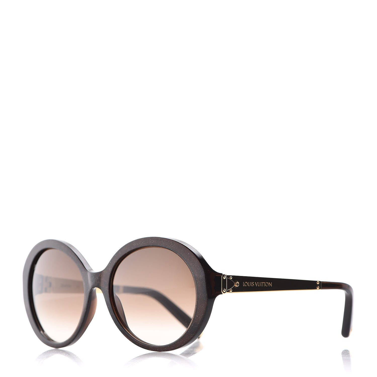 Louis Vuitton Petit Soupcon Rond Sunglasses Z0490W Brown Glitter 1 of 9