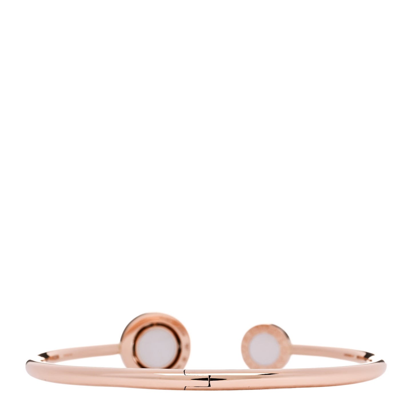 18K Rose Gold Mother of Pearl Carnelian BVLGARI BVLGARI Flip Cuff Bracelet M
