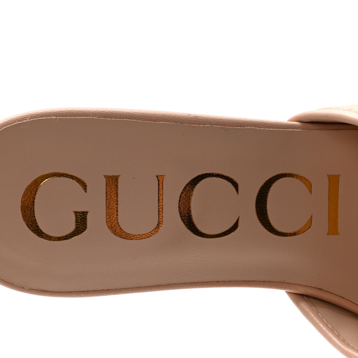 Gucci Nappa Matelasse GG Marmont Flat Slide Sandals 36 Skin Rose