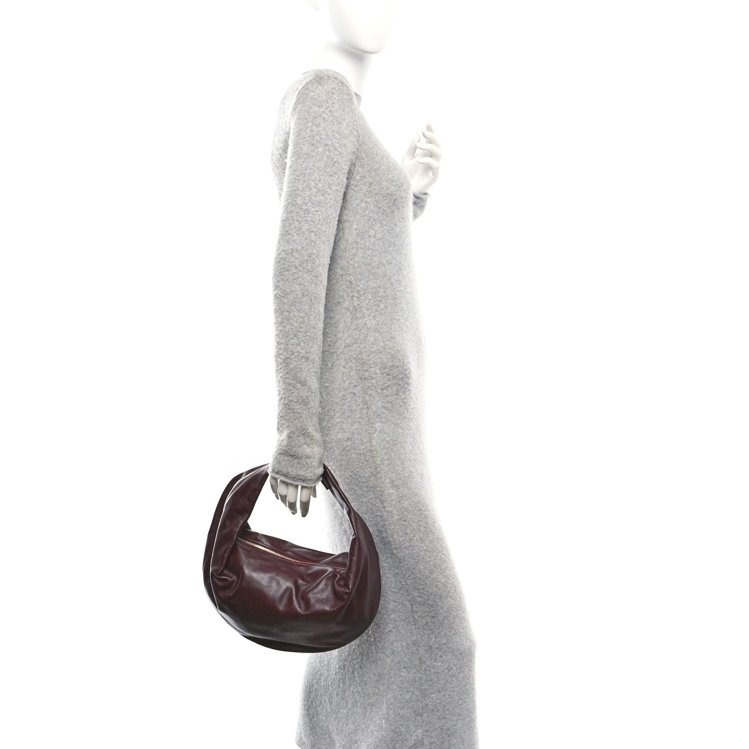 Khaite Calfskin Medium Olivia Hobo Burgundy 2 of 9