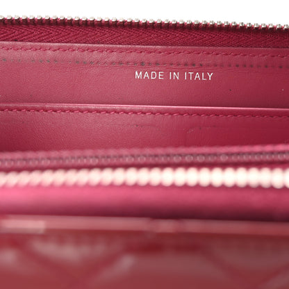 Chanel Patent Quilted Brilliant Zip Around Wallet Pink 7 of 8
