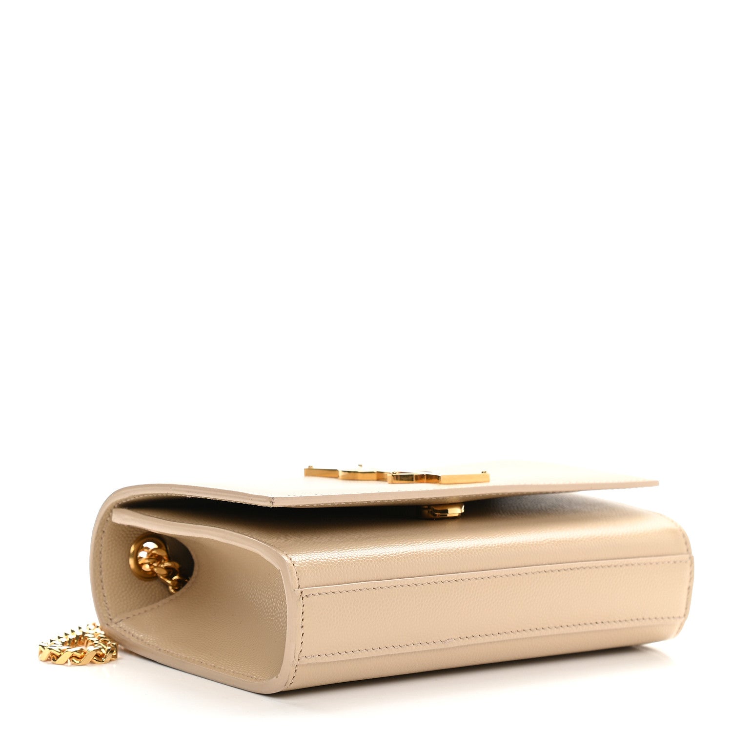 Saint Laurent Grain De Poudre Small Monogram Kate Satchel Nude Powder 3 of 7