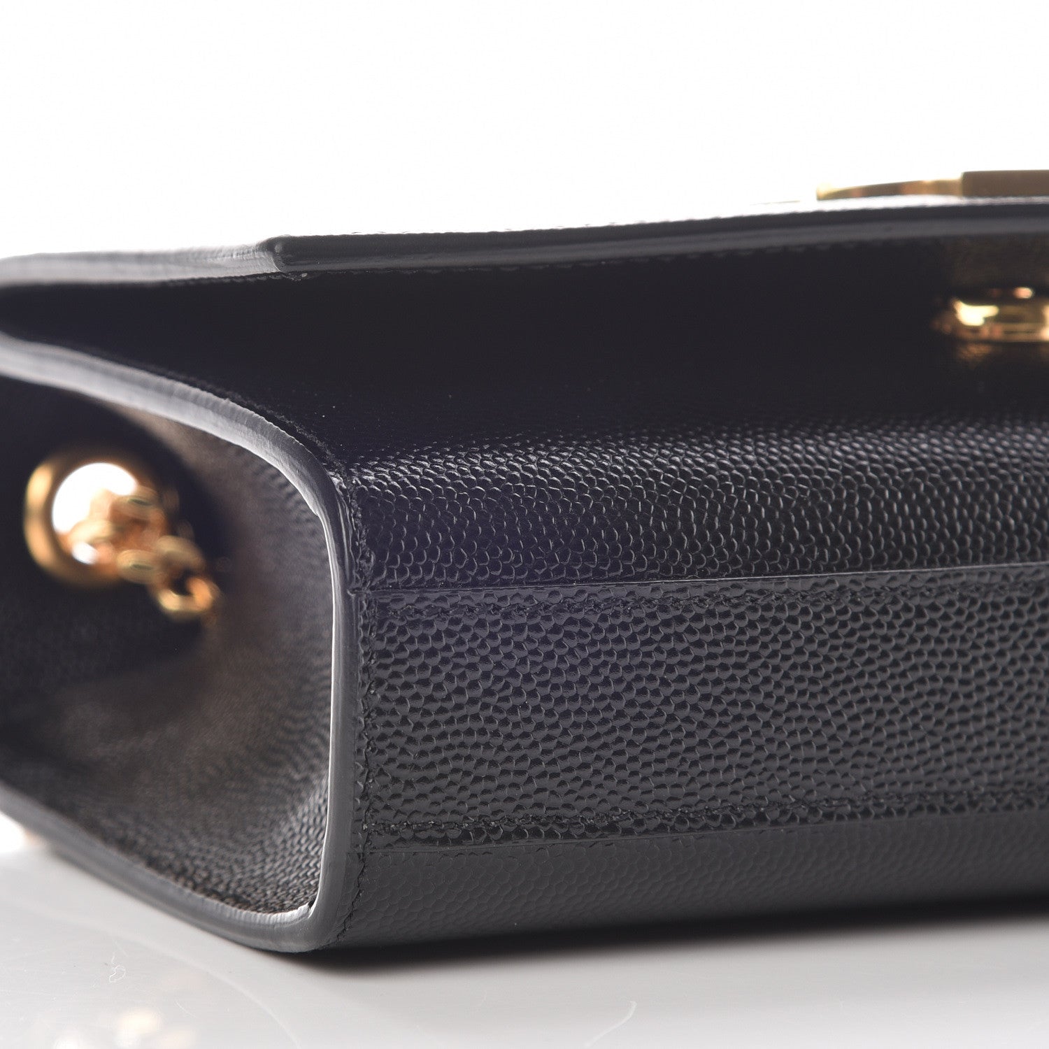 Saint Laurent Grain De Poudre Small Monogram Kate Satchel Black 7 of 8