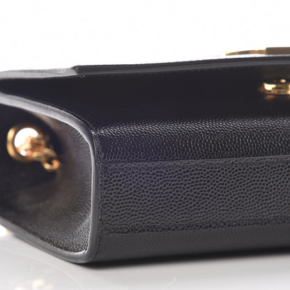 Saint Laurent Grain De Poudre Small Monogram Kate Satchel Black 7 of 8