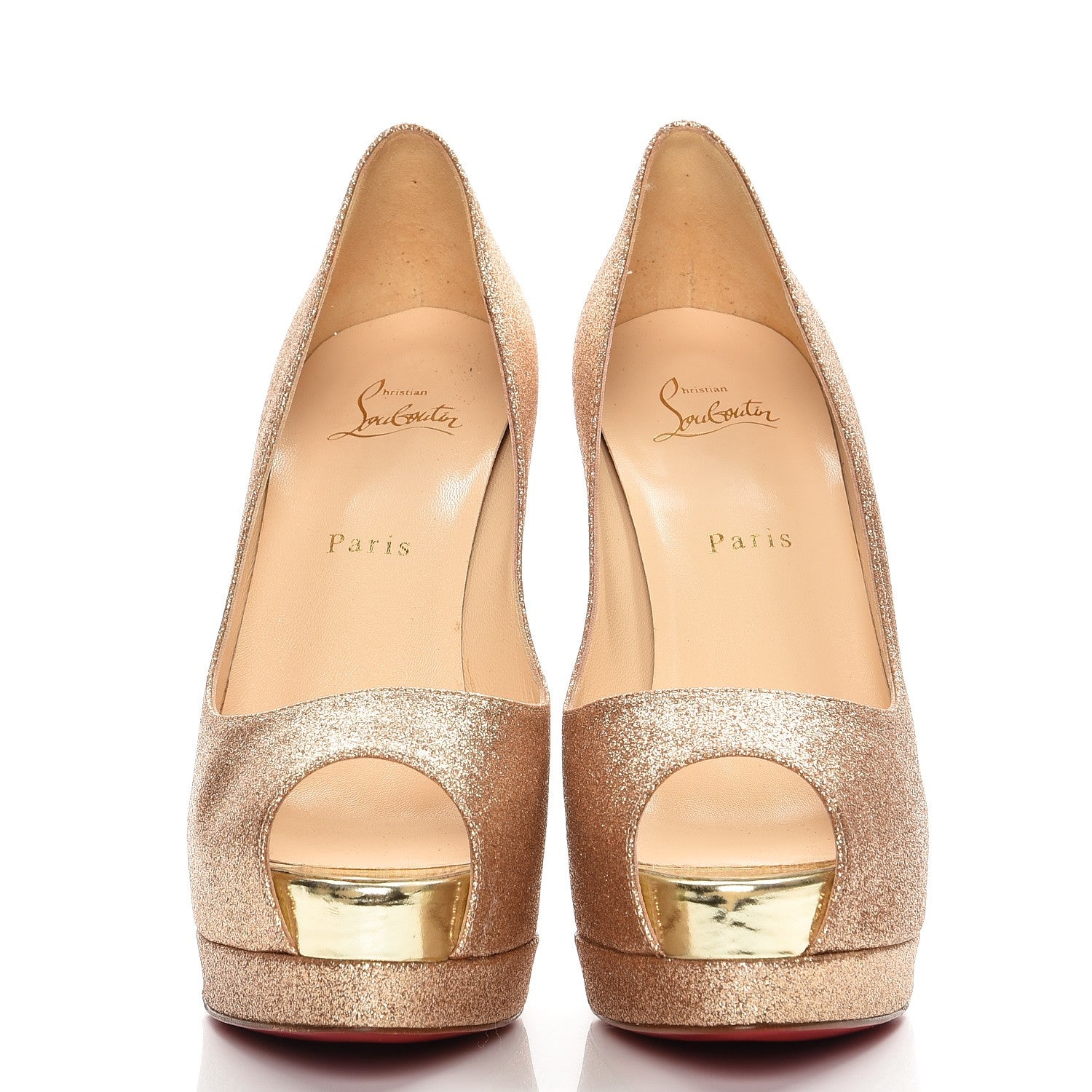 Christian Louboutin Glitter Altadama 140 Pumps 40 Gold 2 of 9