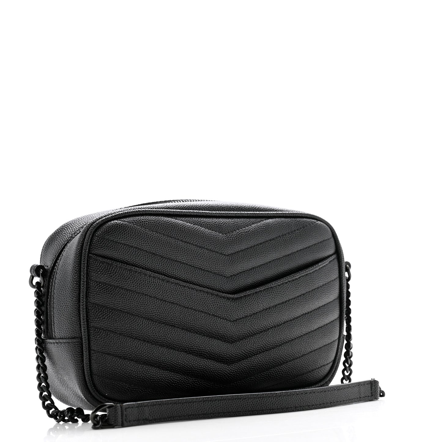 Grain De Poudre Matelasse Monochrome Monogram Mini Lou Camera Bag Black