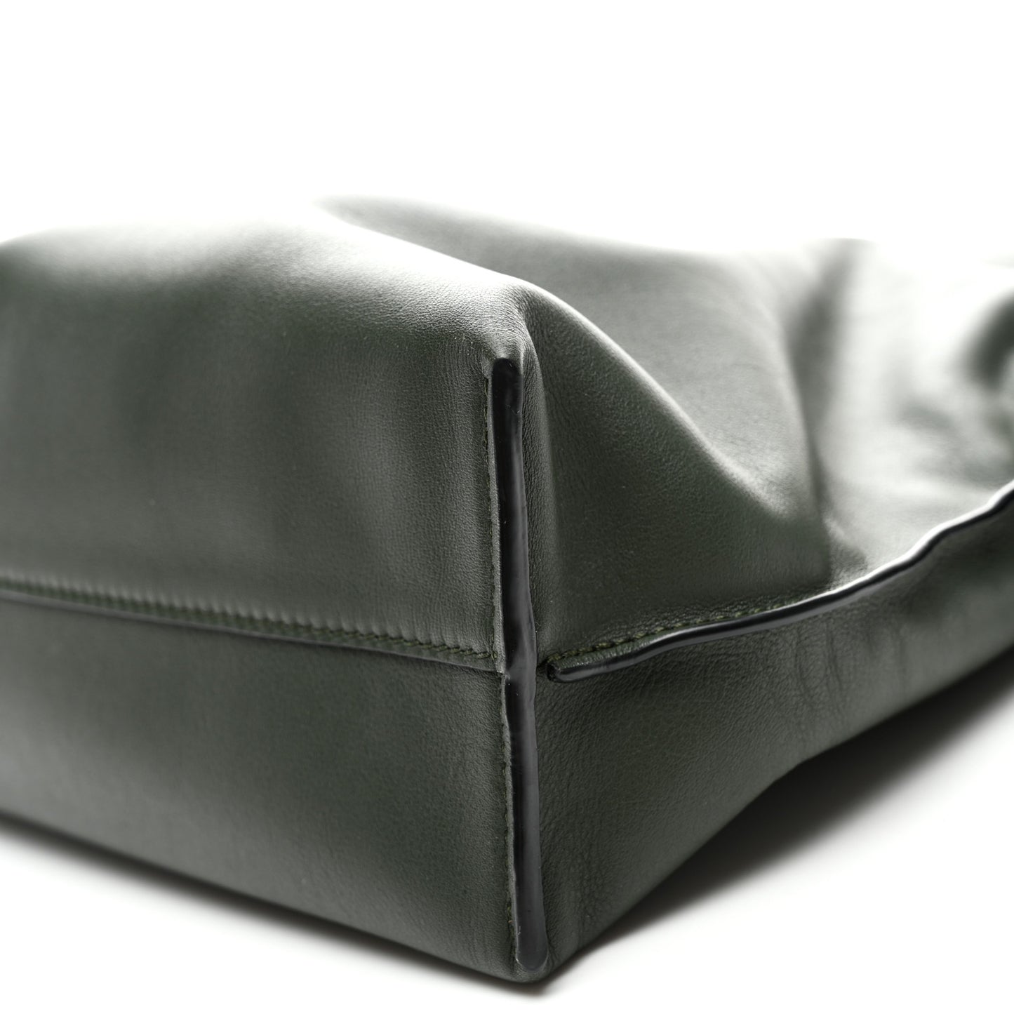 Nappa Calfskin Medium Flamenco Knot Clutch Avocado Green