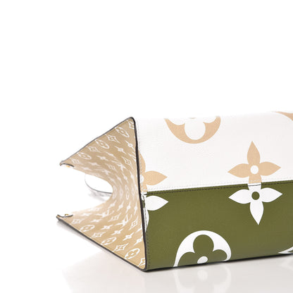 Louis Vuitton Monogram Giant Onthego GM Kaki Beige 8 of 9