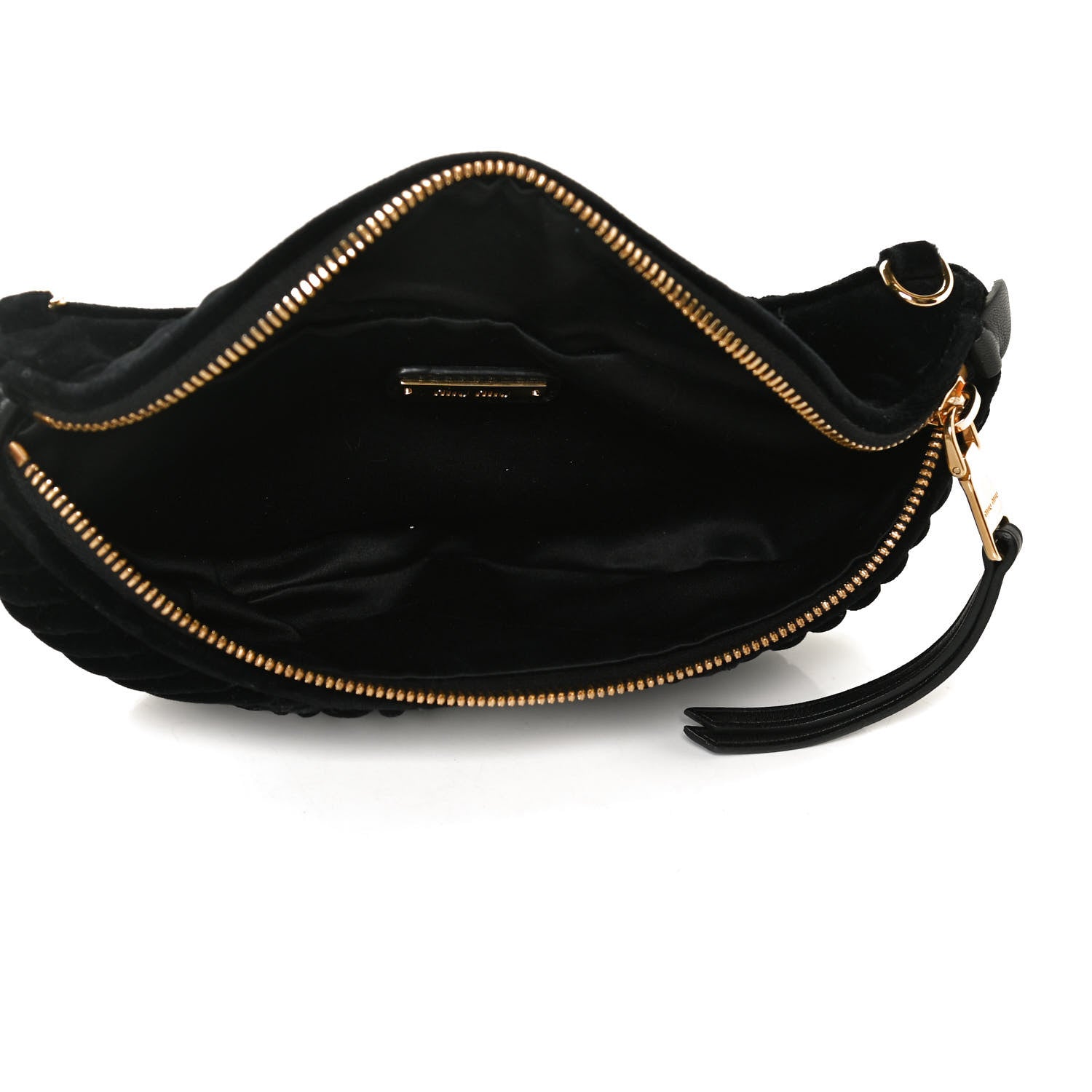 Miu Miu Velvet Matelasse Belt Bag Black 5 of 12