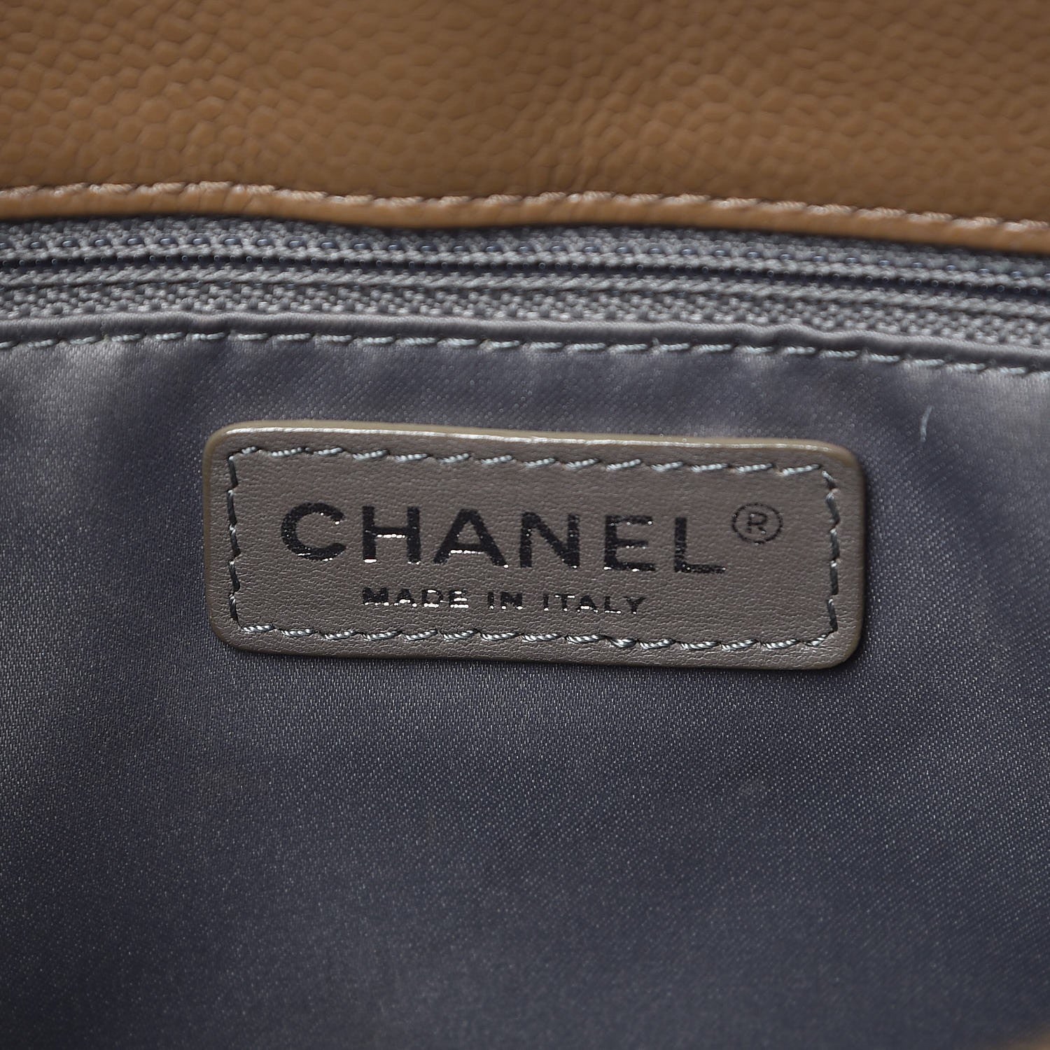 Chanel Caviar Grand Shopping Tote GST Khaki 7 of 10