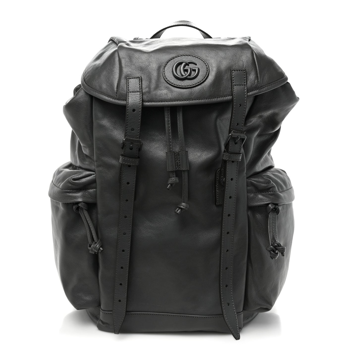 Calfskin Monochrome Double G Backpack Grey