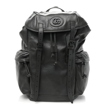Gucci Calfskin Monochrome Double G Backpack Grey 1 of 10