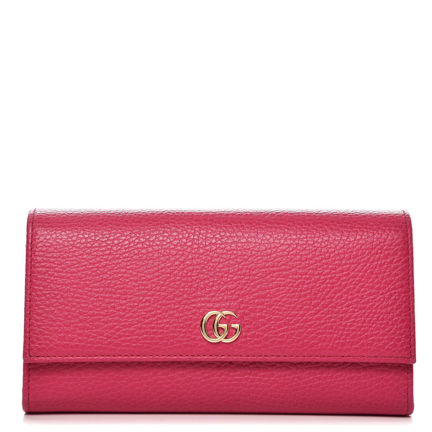 Gucci Dollar Calfskin GG Marmont Continental Wallet Box Pink 1 of 7