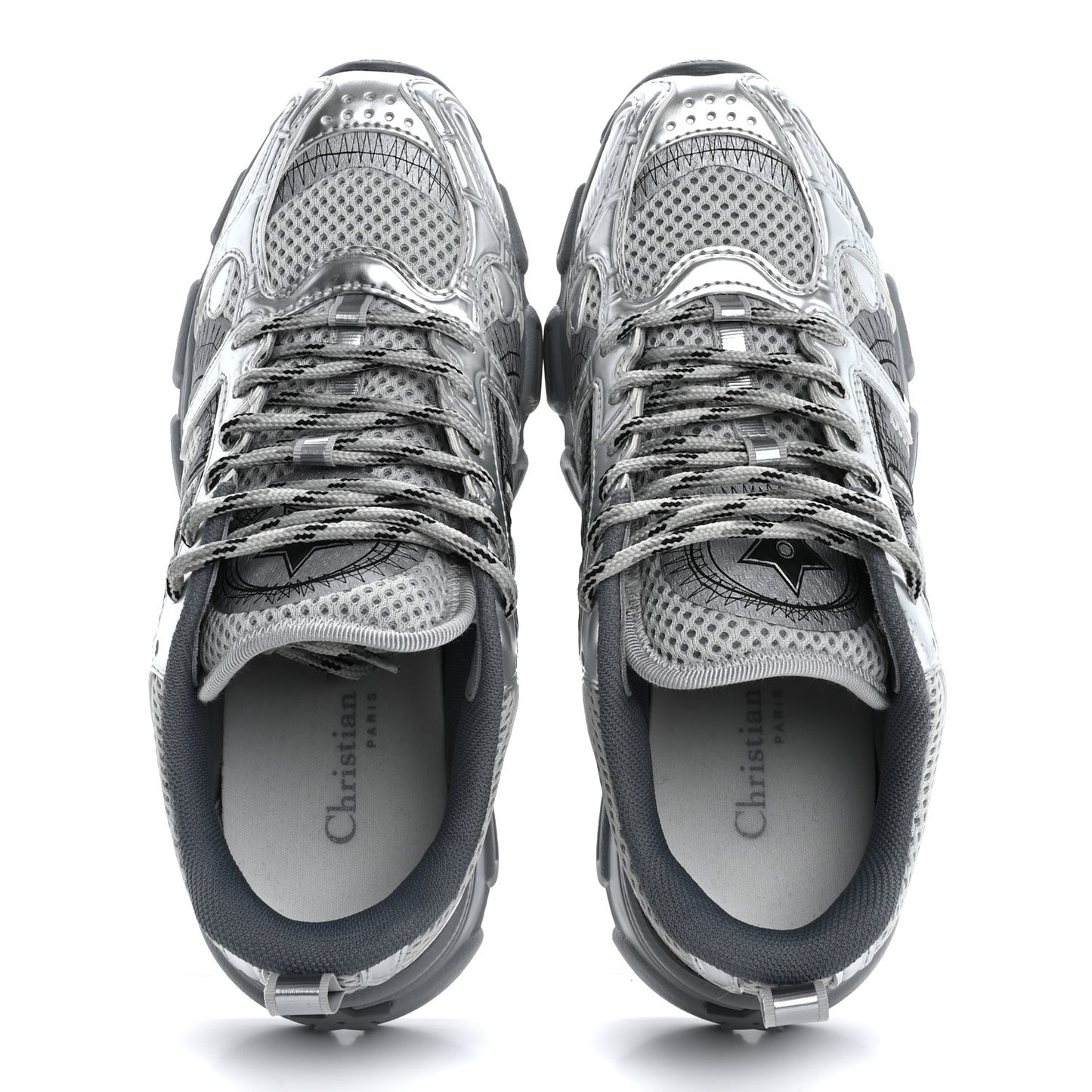 Technical Mesh Dior Chrono Sneakers 36.5 Silver