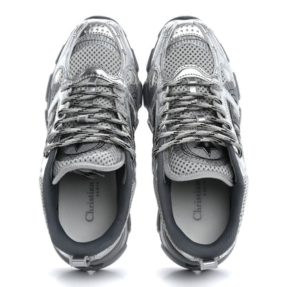 Christian Dior Technical Mesh Dior Chrono Sneakers 36.5 Silver 2 of 10