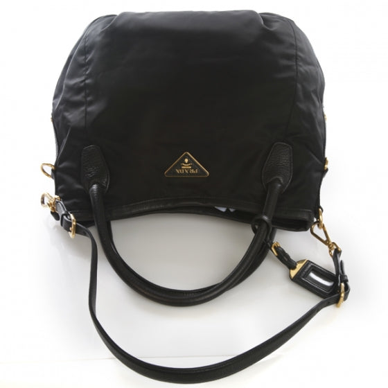 Tessuto Vitello Leather Tote Black