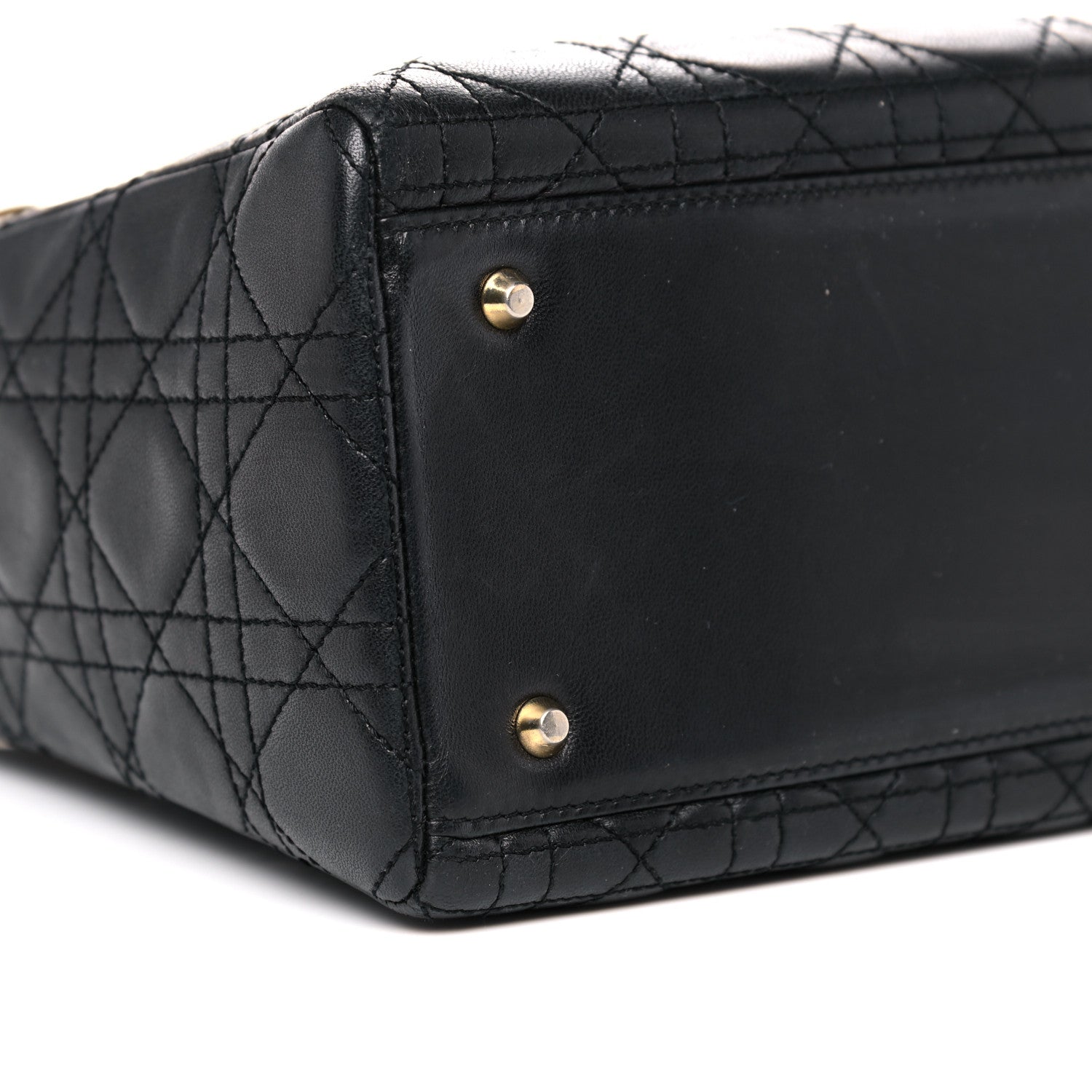 Christian Dior Lambskin Cannage Medium Lady Dior Black 8 of 12