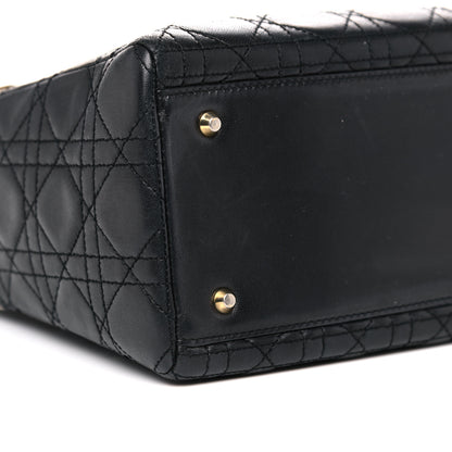 Christian Dior Lambskin Cannage Medium Lady Dior Black 8 of 12