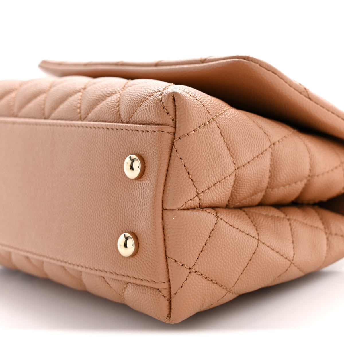 Chanel Caviar Quilted Mini Coco Handle Flap Beige 10 of 10