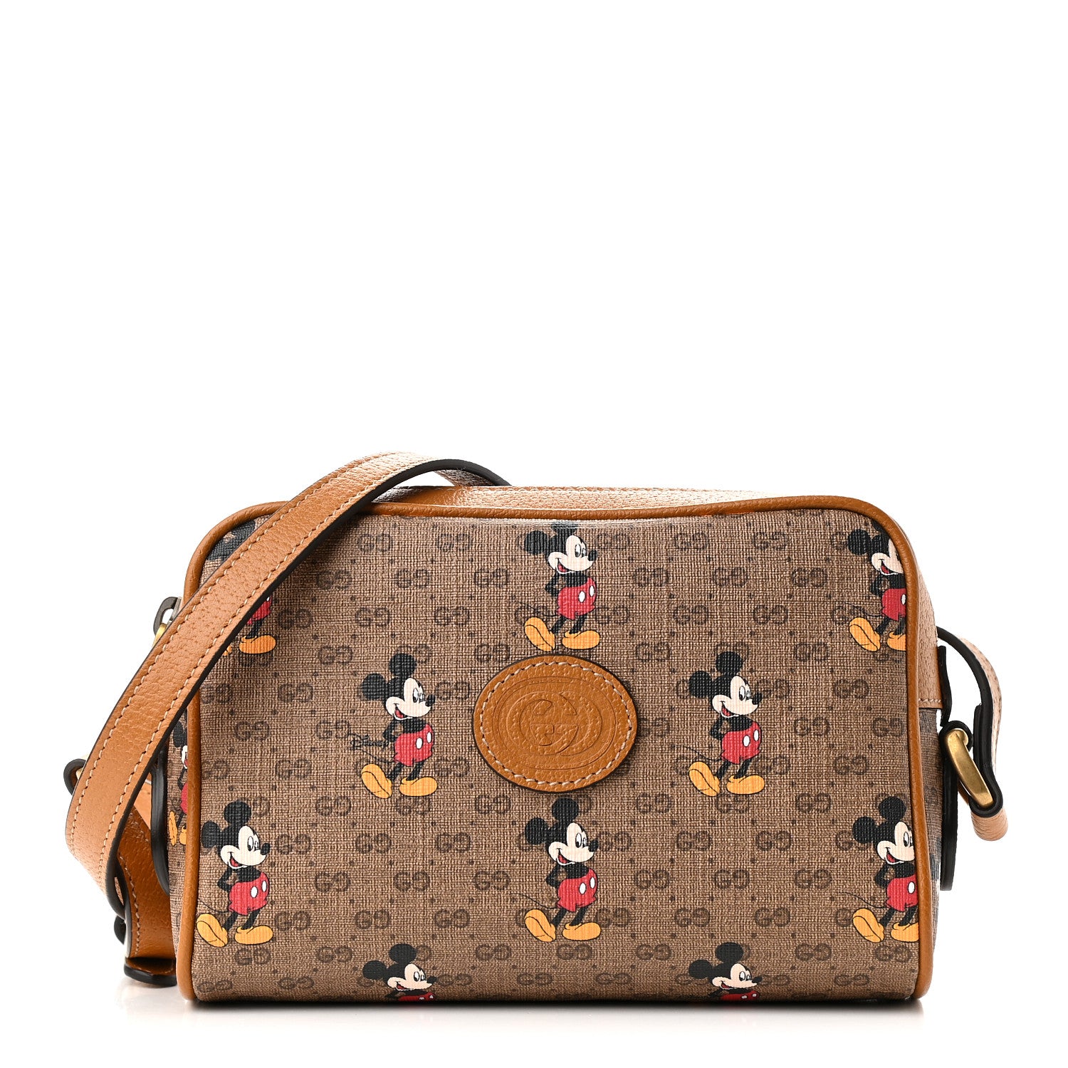 Gucci X DISNEY Mini Vintage GG Supreme Monogram Mickey Mouse Shoulder Bag Beige Vintage Sun Oil 1 of 9