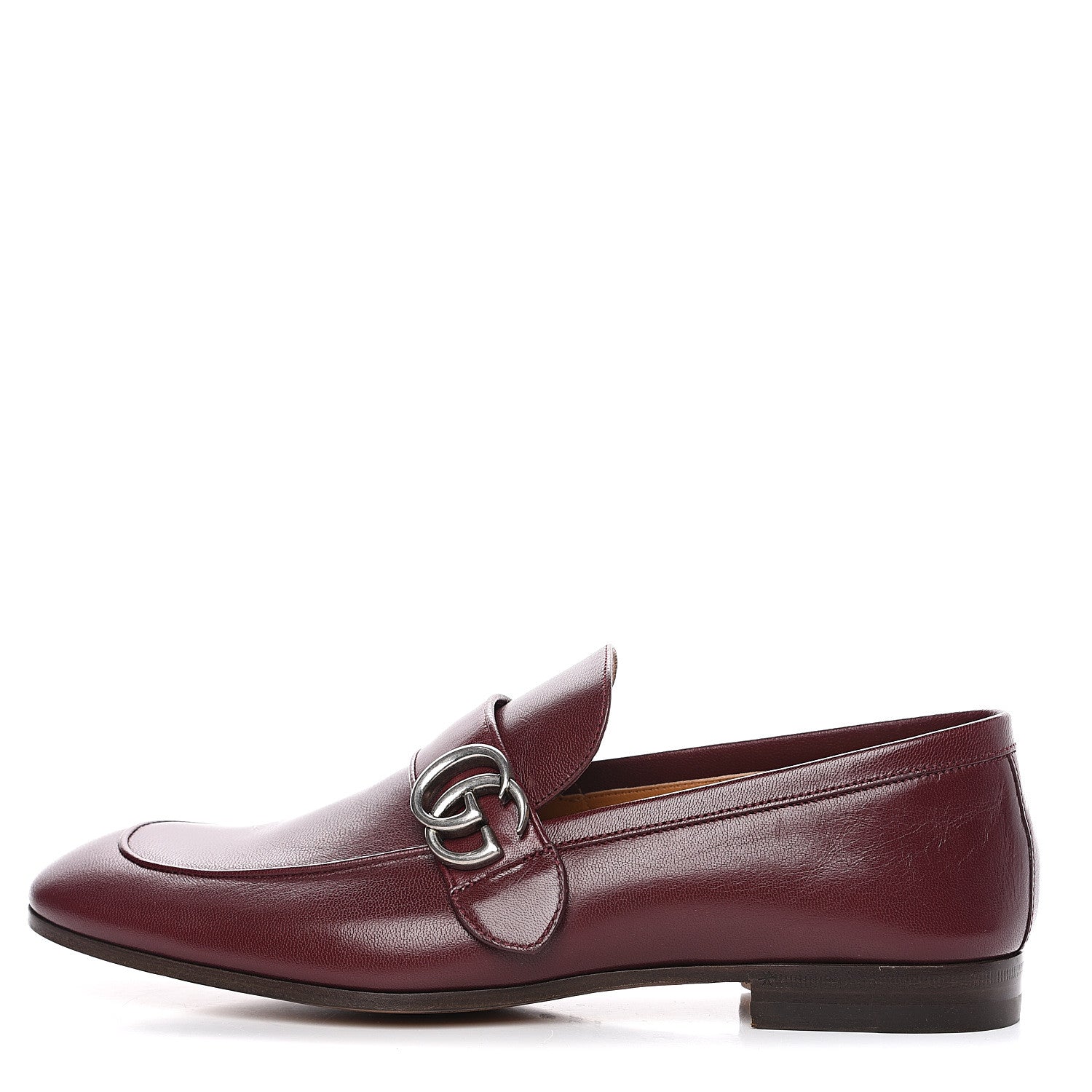 Gucci Goatskin Mens GG Loafers 8.5 Strong Red 1 of 9