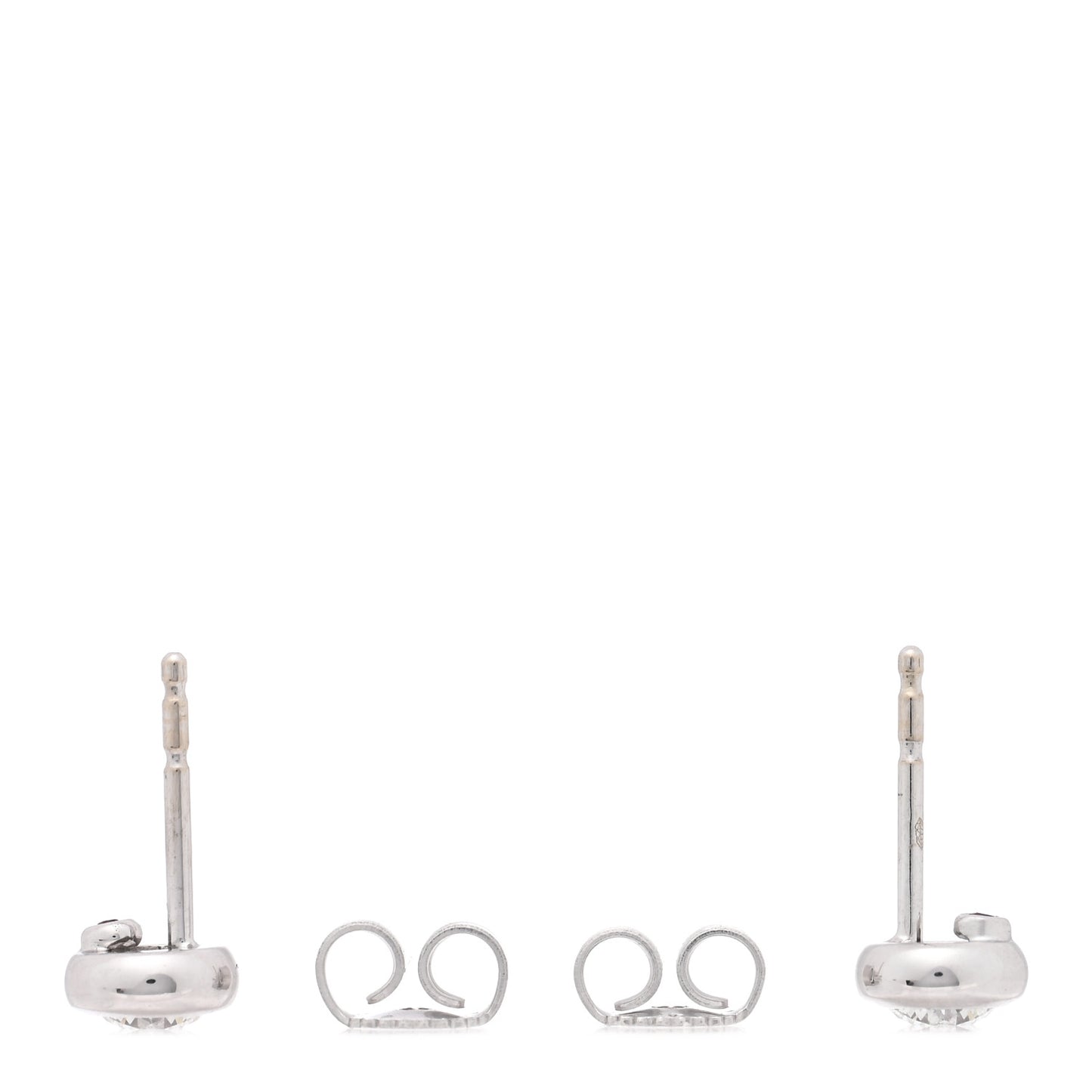 18K White Gold Diamond .46ctw Bezel Stud Earrings