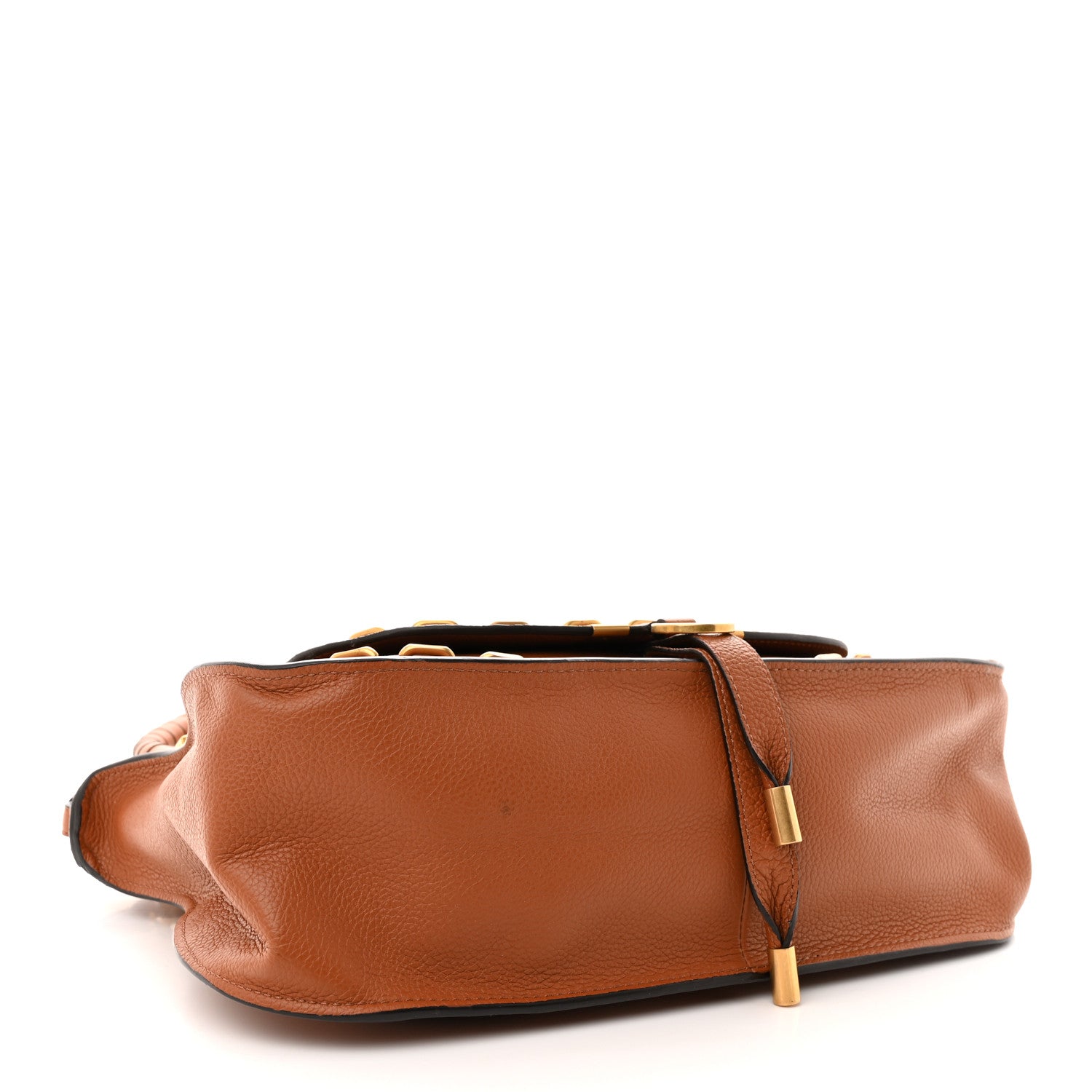 Chloe Calfskin Studded Medium Marcie Double Carry Tan 4 of 13