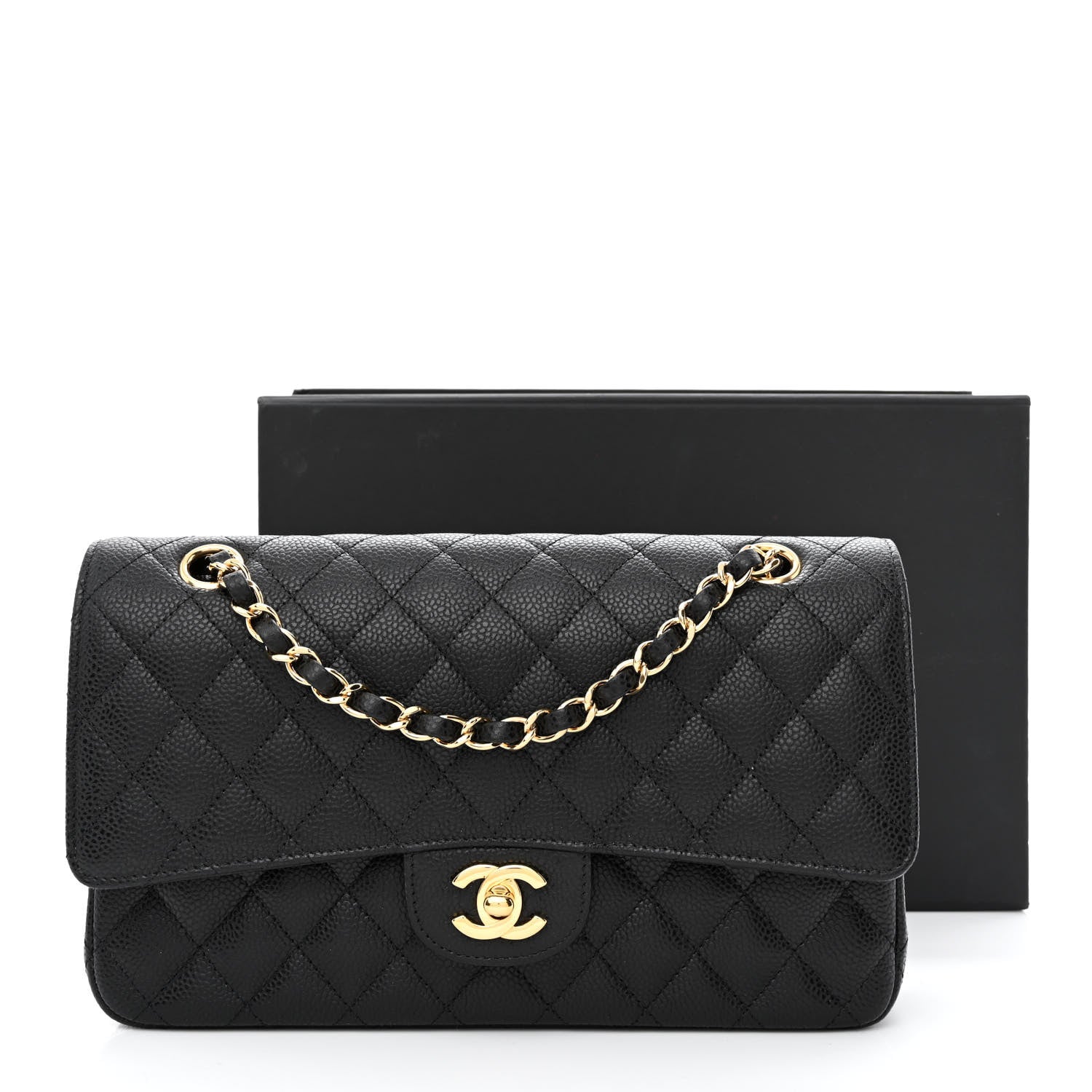 Chanel Caviar Quilted Medium Double Flap Black 12 of 12