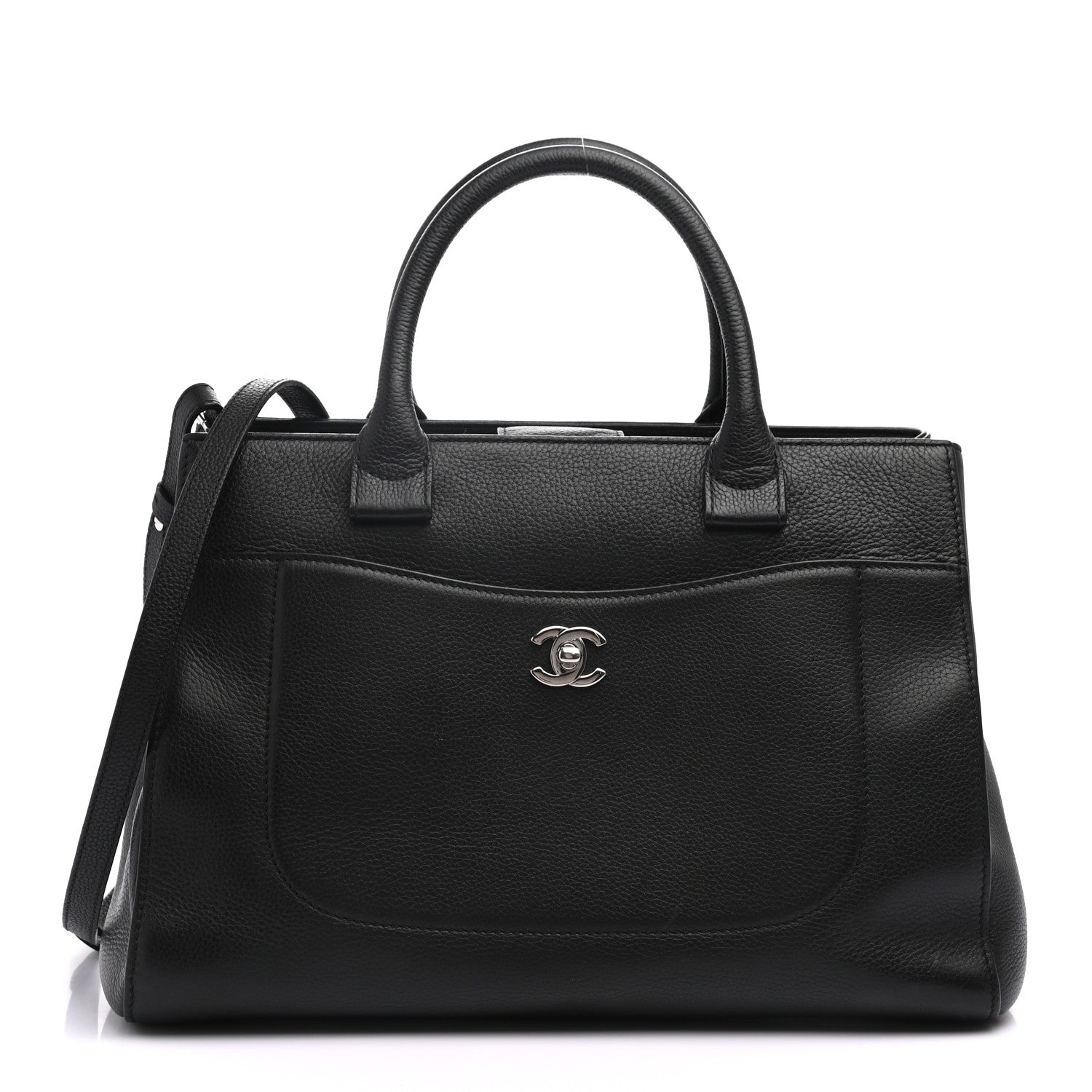 Chanel Grained Calfskin Small Neo Executive Shopper Tote Black 1 of 9