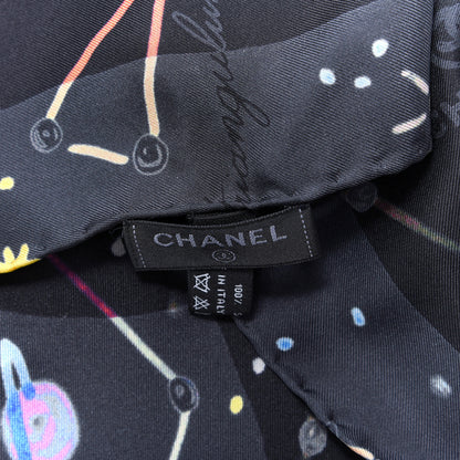 Chanel Silk Space CC Scarf Black 5 of 5