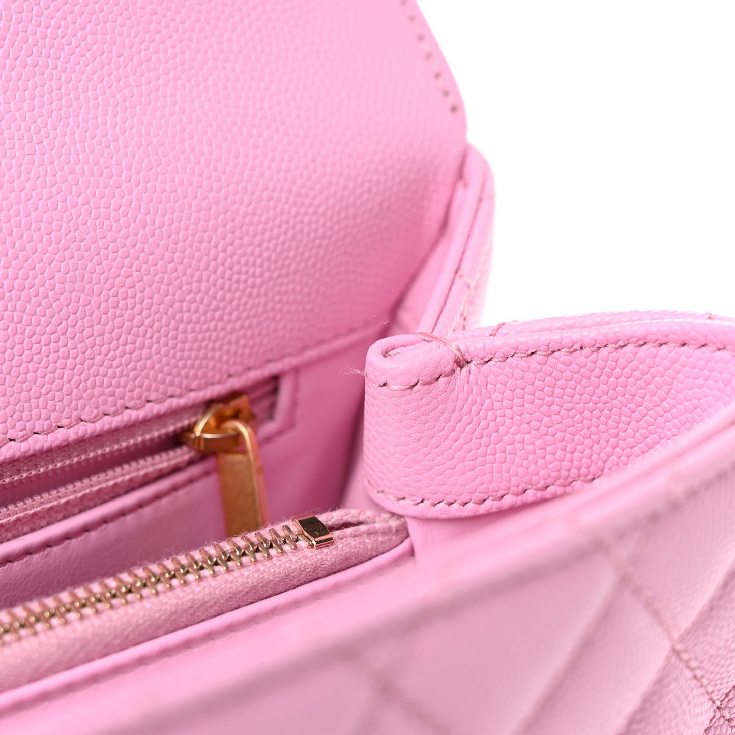 Caviar Quilted Small Coco Chain Handle Flap Lilas