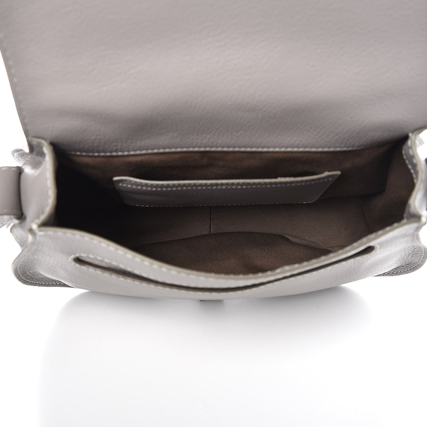 Calfskin Medium Marcie Round Crossbody Bag Cashmere Grey