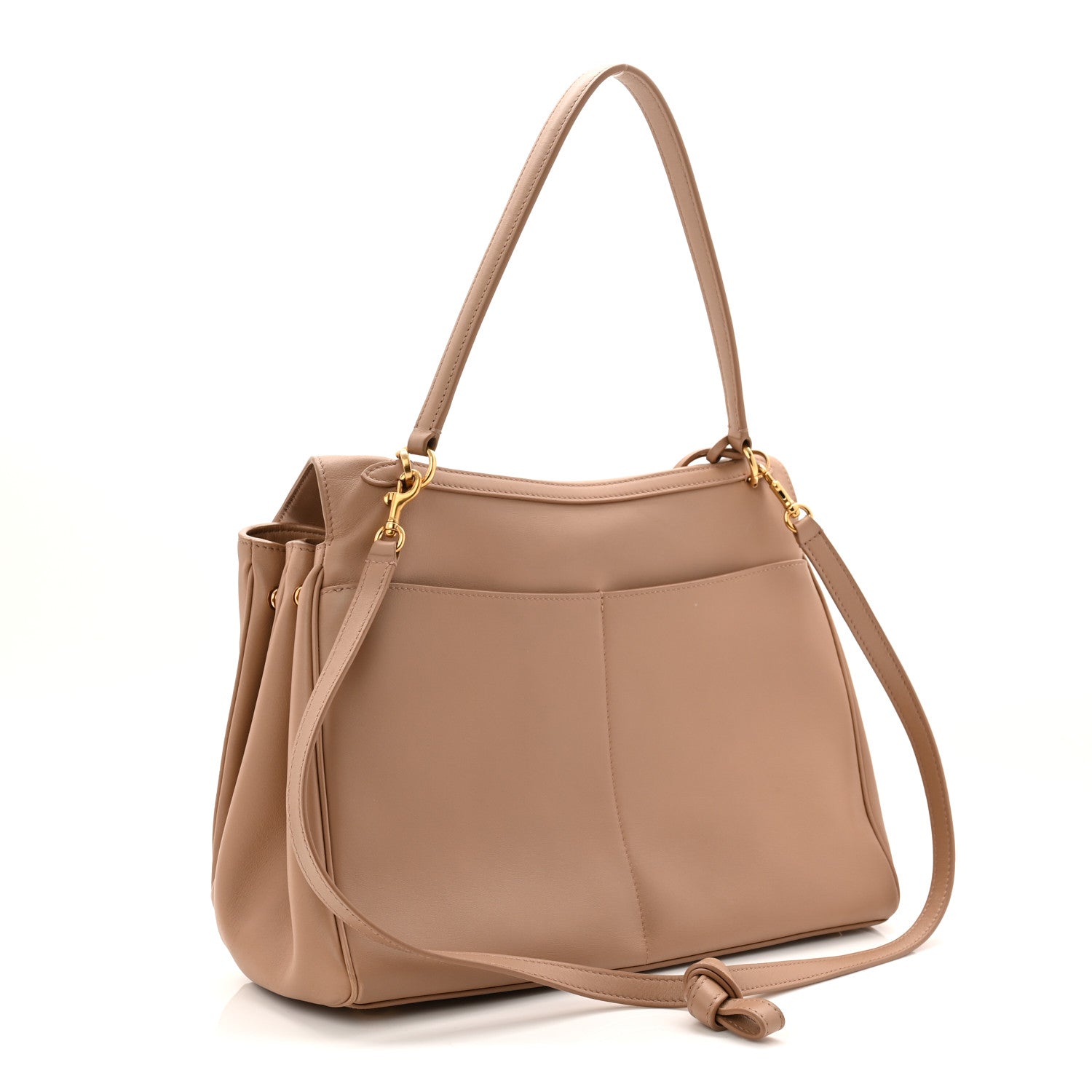 Balenciaga Smooth Calfskin Medium Rodeo Top Handle Handbag Latte 3 of 12