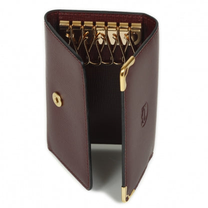 Cartier Leather Must de Six Key Holder Burgundy 3 of 9